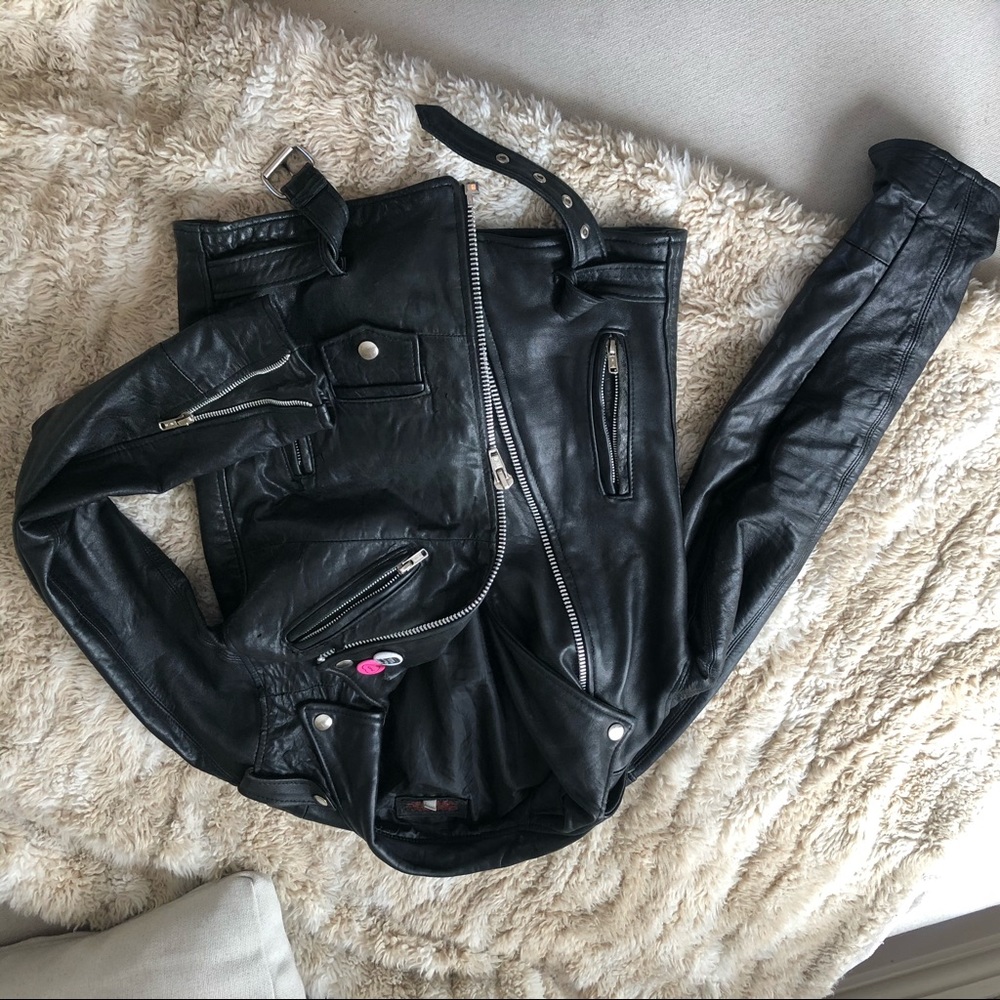 Pelechecoco Leather Biker / Motorcycle Jacket XS
